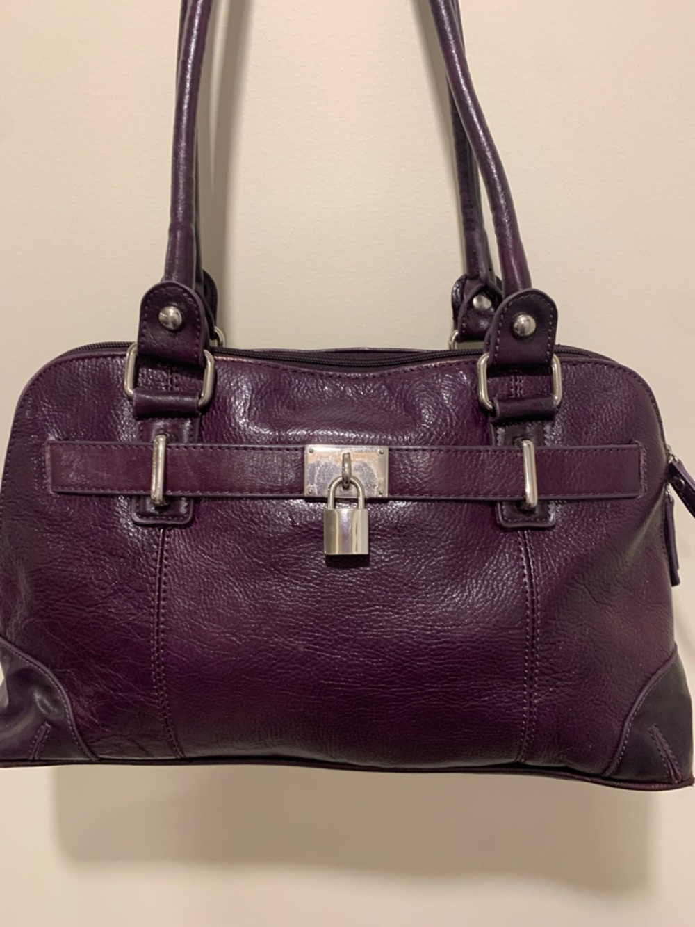 Vintage 90’s Jessica Plum/Purple Genuine Leather Satchel Purse